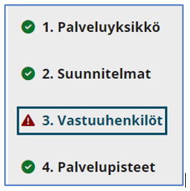 Soterin asioinnin Vastuuhenkilöt-välilehti.