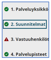 Soterin sähköisen asioinnin Suunnitelmat-näkymä.